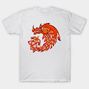 Red Celtic dragon T-Shirt